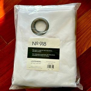 No 918 Lichtenberg One Panel White Curtain 48” x 84” NWT
